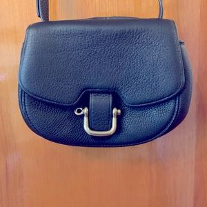 Small new with tags black leather crossbody bag